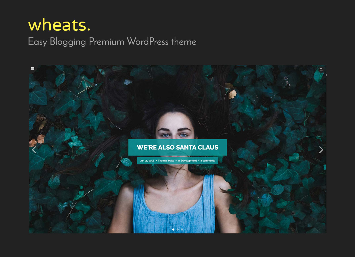 Wheats - WordPress easy blogging theme - 1